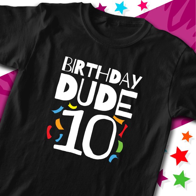 Camiseta 10º aniversário 10 anos Aniversário de criança Dud (Criador carregado)