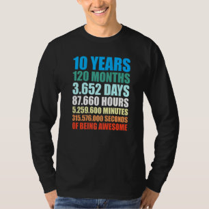 Camiseta 10º Aniversário, 10 anos sendo incrível