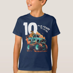 Camiseta 10º Aniversário Boys, 10 e Pronto para Esmagar Mon