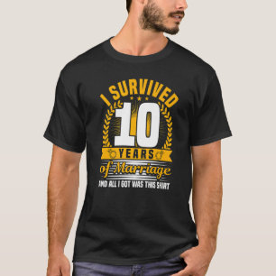 Camiseta 10º aniversário de casamento, 10 anos casados, Hus