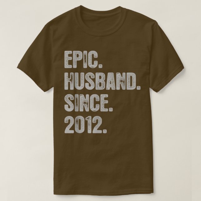 Camiseta 10º Aniversário De Casamento Para Ele, Epic Husban (Frente do Design)