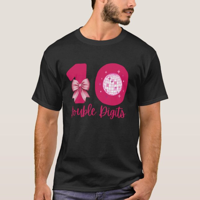 Camiseta 10º aniversário Dígito duplo Dígito 10 anos Menina (Frente)