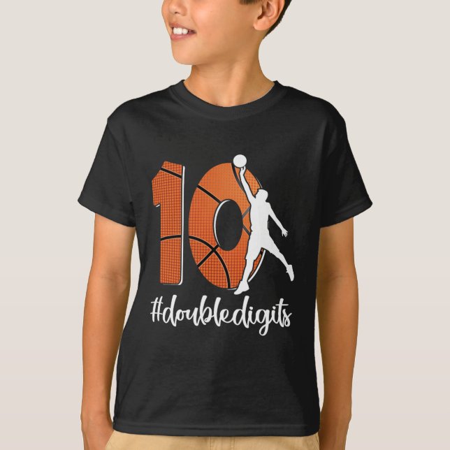 Camiseta 10º Aniversário Dígitos Duplos Dez Basquete Para M (Frente)