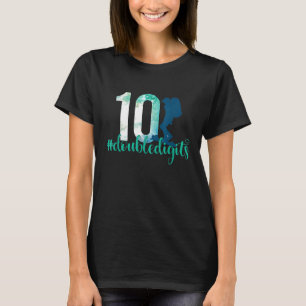 Camiseta 10º aniversário Dígitos duplos Raparigas Dez 10 Sc