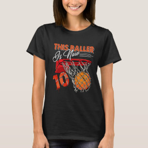 Camiseta 10º aniversário do Bysketbyll Diversão de 10 anos 