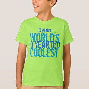 Camiseta 10º aniversário do melhor rapaz de 10 anos do mu