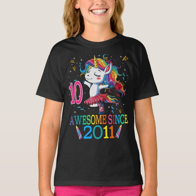 Camiseta 10º Aniversário do Unicórnio Incrível desde 2011 (Frente)