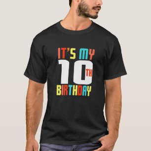 Camiseta 10º aniversário É o meu décimo aniversário de 10 a