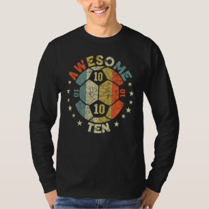 Camiseta 10º Aniversário Futebol Incrível 10 Anos Meninos G