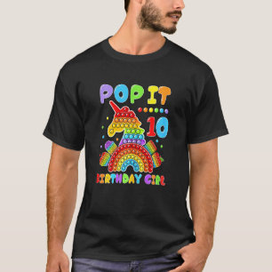 Camiseta 10º Aniversário Garota Pop De Tiro De Pé Com 10 An