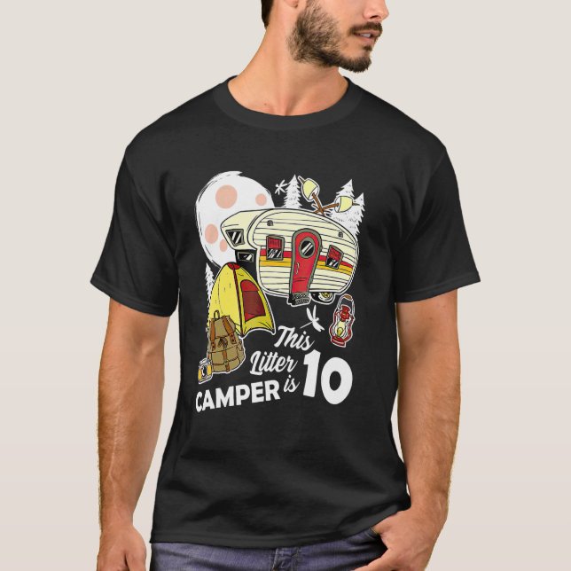 Camiseta 10º Aniversário Meninas Esta Pequena Campanha É Ag (Frente)