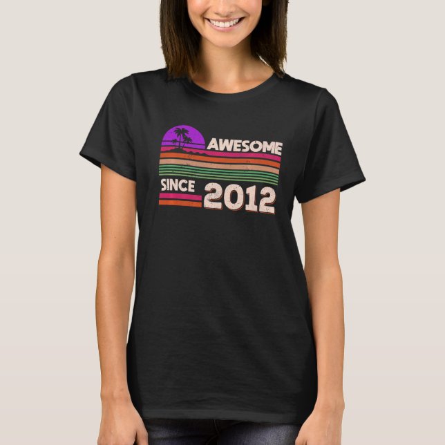 Camiseta 10º Aniversário Meninas Incríveis Desde 2012 (Frente)