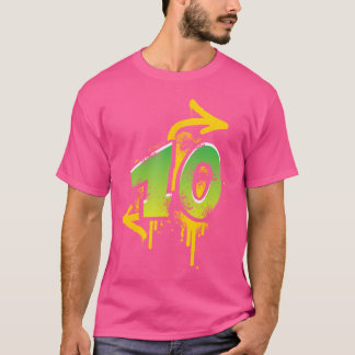 Camiseta 10º Aniversário Oferta Crianças Meninas Meninas Gr