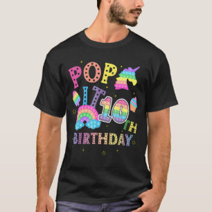 Camiseta 10º Aniversário, Pop de 10 Anos, Festa de Poping p