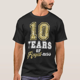 Camiseta 10º aniversário Tema Real de Royalty 10 anos