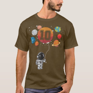 Camiseta 10º Astronauta Astronauta de 10 Anos