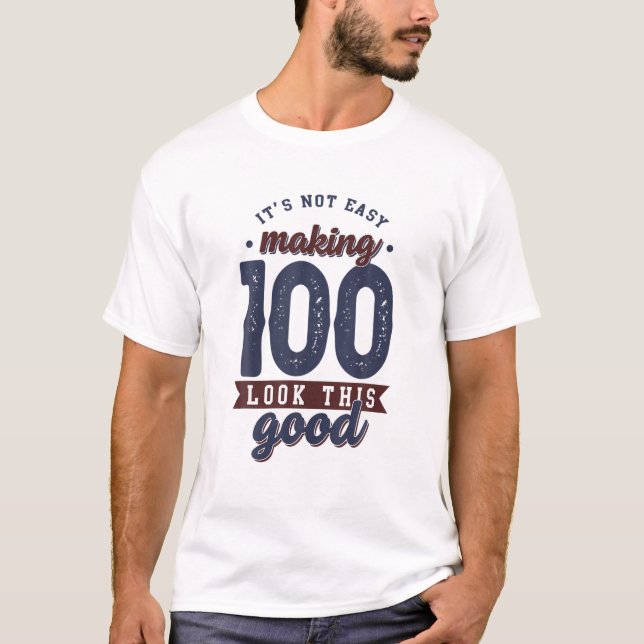 Camiseta 100ª Ideia Engraçada De Aniversário Para A Idade D (Frente)