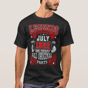 Camiseta 100º Aniversário Para Nasceres De Legendas Julho D