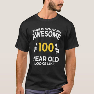 Camiseta 100º Aniversário T Engraçados Presentes De 100 Ano
