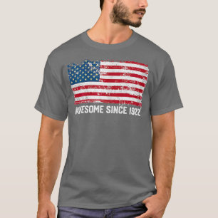 Camiseta 100º aniversário, vintage eua , Incrível desde 192