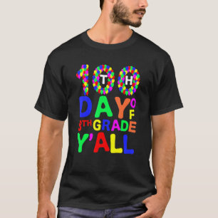 Camiseta 100º Dia Da 8ª Série Y'all Balões Professor Aluno