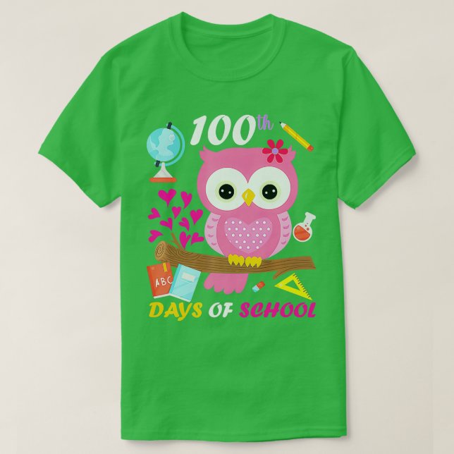 Camiseta 100º Dia Da Escola 100 Dias Mais Inteligente De Co (Frente do Design)