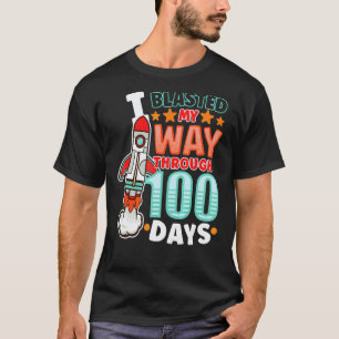 Camiseta 100º Dia Da Escola Alunos Professores Fã De Foguet