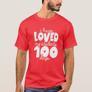 Camiseta 100º Dia Da Escola Amava Meus Estudantes 100 Dias