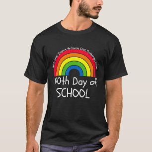 Camiseta 100º Dia da Escola Arco-íris Professor Criança Cri