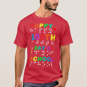 Camiseta 100º Dia da Escola Braille Cega Visualmente Impar