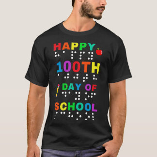 Camiseta 100º Dia da Escola Braille Cega Visualmente Impar