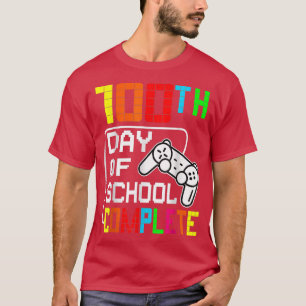 Camiseta 100º Dia da Escola Concluída Estudantes de Videoga
