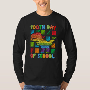 Camiseta 100º Dia da Escola Dino Kids Feliz 100 Dias de Din