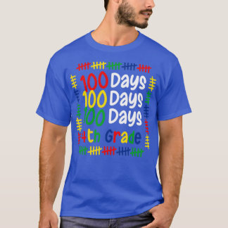 Camiseta 100º Dia da Escola Meninos do 4º ano Estudantes T