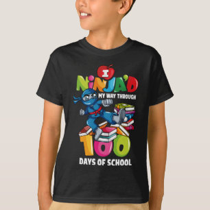 Camiseta 100º Dia da Escola Professores Ninja 100 Dias
