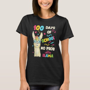 Camiseta 100º Dia Da Escola Sem Prob Lama 100 Dias Mais Int