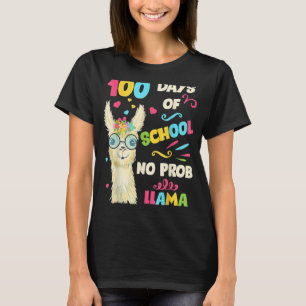 Camiseta 100º Dia Da Escola Sem Prob Lama 100 Dias Mais Int