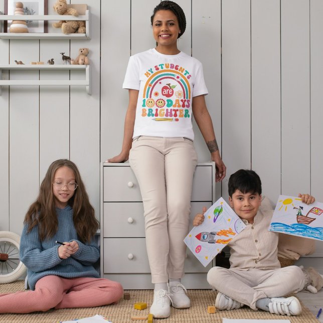 Camiseta 100º Dia da Escola | T-Shirt Professor Positivo (Criador carregado)