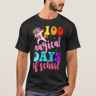 Camiseta 100º Dia da Escola Unicórnio 100 Dias de Ensino Má