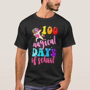 Camiseta 100º Dia da Escola Unicórnio 100 Dias de Ensino Má