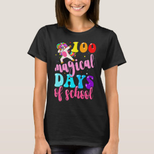 Camiseta 100º Dia da Escola Unicórnio 100 Dias de Ensino Má