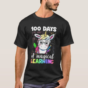 Camiseta 100º Dia Da Escola Unicórnio 100 Dias De Ensino Má