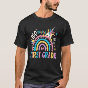 Camiseta 100º Dia Da Escola Unicórnio 100 Dias Mágicos