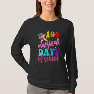 Camiseta 100º Dia da Escola Unicórnio 100 Dias Mágicos De E