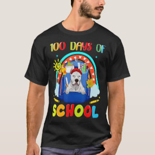Camiseta 100º Dia da Professora de Cachorros Dogo Argentino