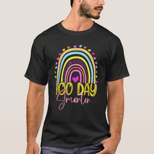 Camiseta 100º Dia De Aula Professor 100 Dias Mais Inteligen (Frente)