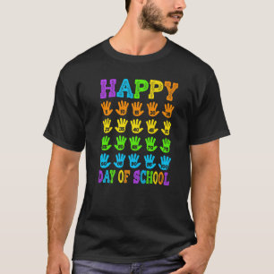 Camiseta 100º dia de aula professor criança feliz 100 da