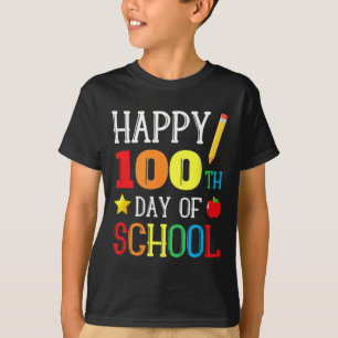 Camiseta 100º Dia De Aula Professor Juventude Crianças Feli