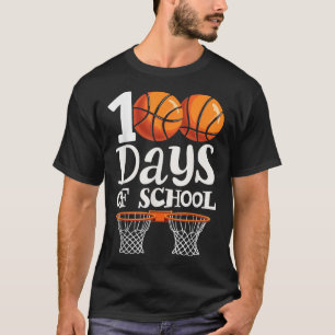 Camiseta 100º Dia de Crianças De Basquete Escolares Menino