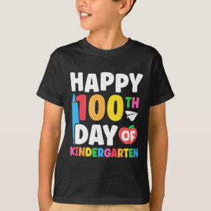 Camiseta 100º Dia De Crianças Do Jardim De Infância 100 Dia